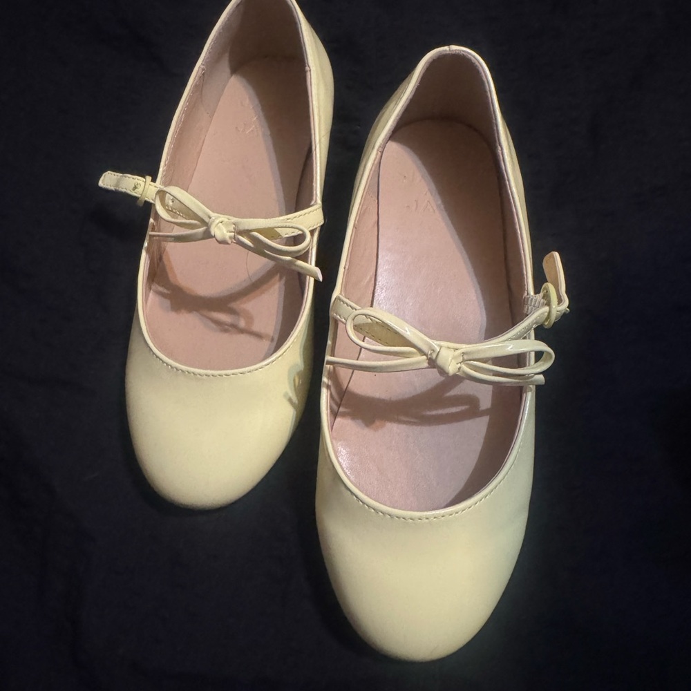 Janie & Jack Yellow Kids Ballet Flats size 2k